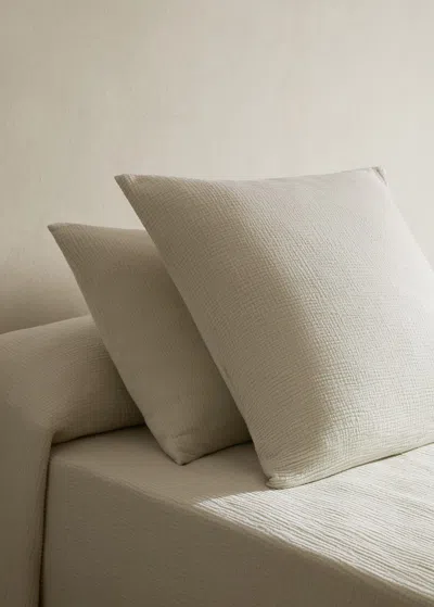 Mango Home Cotton Gauze Pillowcase, 45x110 Cm Ivory White