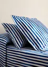 Mango Home Taie D'oreiller Coton Percale Rayures Aquarelle 50x75 Cm Bleu - Home - 50x75cm -