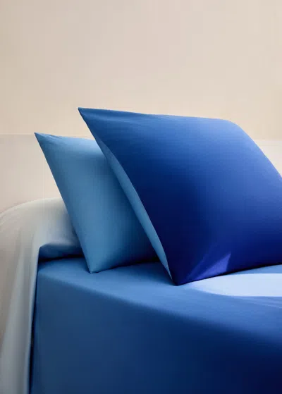 Mango Home Taie D'oreiller Coton Percale Tye-dye 60x60 Cm Bleu - Home - 60x60cm -