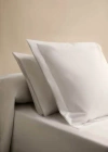 Mango Home Taie D'oreiller Coton Percale Double Surjet 50x75 Cm Gris Clair/pastel - Home - 50x75cm -
