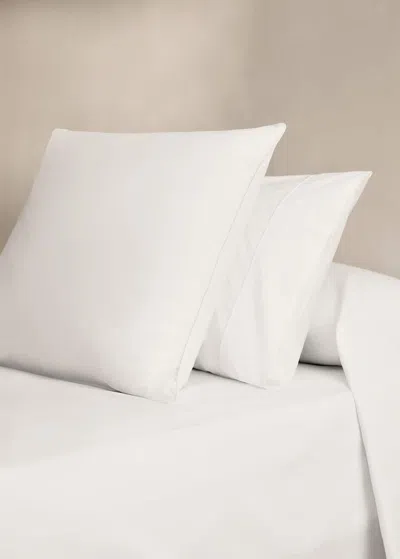 Mango Home 500-thread Count Cotton Percale Pillowcase With Rounded Piping Detail, 45x110 Cm White