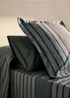 Mango Home Percale Cotton Multi-stripe Pillowcase 45x110 Cm Aqua Green