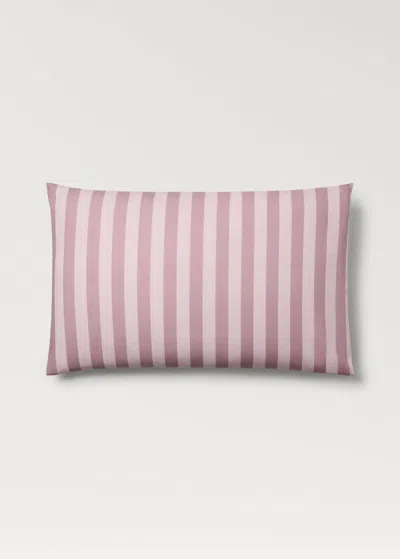 Mango Home Taie D'oreiller Enfant Coton Percale Rayures Épaisses 50x75 Cm Rose - Home - 50x75cm -