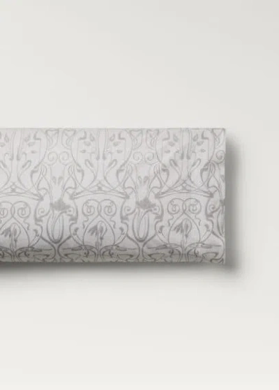 Mango Home Housse D'oreiller Coton Percale Imprimé Ornemental 45x110 Cm Gris Clair/pastel - Home - 45x110cm - M