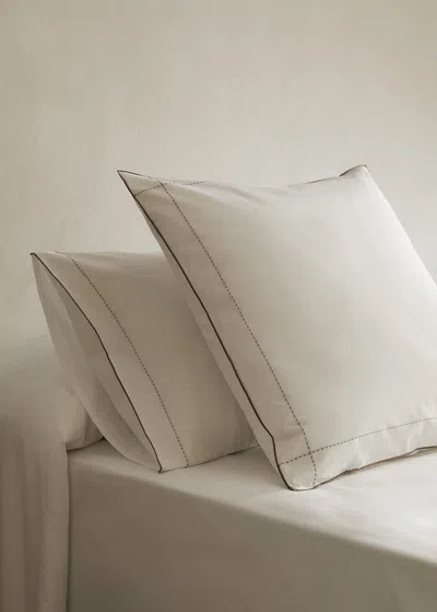 Mango Home Percale Cotton 200 Thread Pillow Case 45x110cm White