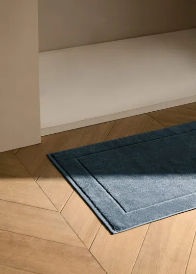 Mango Home Cotton Bath Mat Blue