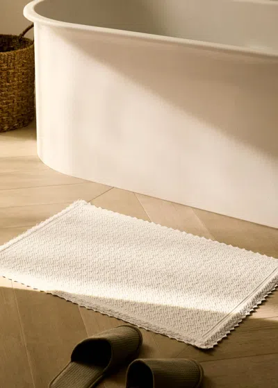 Mango Home Bathroom Rug Lace White
