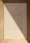 Mango Home Bath Mat Frame Design Beige
