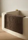 Mango Home Floral Jacquard Bath Mat Blackberry