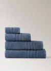 Mango Home Serviette Invité Coton Bouclette Bleu - Home - 30x50cm -