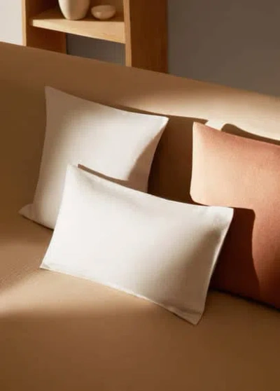 Mango Home Textured Cotton Cushion Case 30x50cm Off White In Neutral