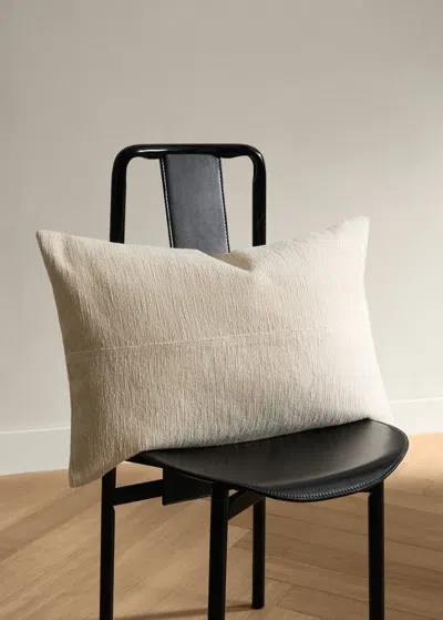 Mango Home Textured Cotton Cushion Cover 40x60 Cm Ivory White