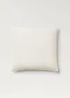 Mango Home Two Textured Percale Cotton Pillowcases 60x60 Cm Ecru