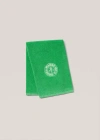 MANGO HOME EMBROIDERED COTTON SPORTS TOWEL GREEN