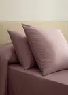 Mango Home Two Cotton Percale Pillowcases 60x60cm Plum