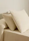 Mango Home Two Cotton Percale Pillowcases 60x60cm Vanilla