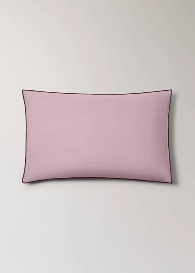 Mango Home Two Cotton Percale Reversible Pillowcases 50x75 Cm Plum In Pink