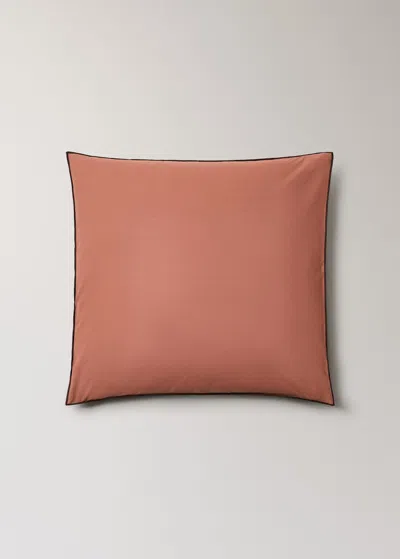 Mango Home Two Cotton Percale Reversible Pillowcases 60x60 Cm Medium Pink In Orange