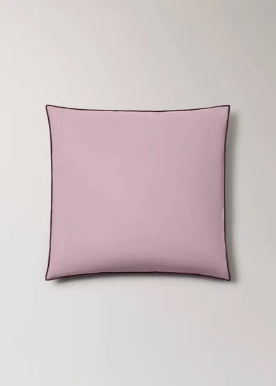 Mango Home Two Cotton Percale Reversible Pillowcases 60x60 Cm Plum In Pink