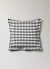 Mango Home Two Pillowcases Cotton Percale Vichy Square 60x60 Cm Grey