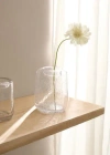 MANGO HOME BUBBLE-DESIGN GLASS VASE 11X15CM ICE GREY