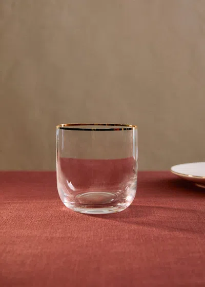 Mango Home Glass With Gold Detail Gold