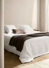 Mango Home Washed Linen Duvet Cover For 90 Cm Bed White