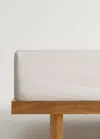 Mango Home Washed Linen Fitted Bed Sheet Bed 90 Cm Beige