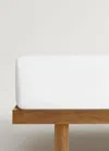 Mango Home Washed Linen Fitted Bed Sheet Bed 90 Cm White