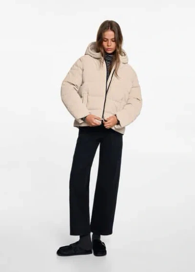 Mango Kids' Anorak In Beige