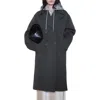 Mango Combined Coat With Hood Grey In Grey