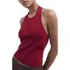 Mango Knitted Top With Hoop Detail Wine In Burgundy