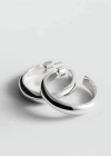 Mango Hoop Earrings Silver