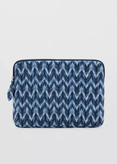 Mango Housse D'ordinateur Portable Imprimée Tie-dye In Bleu