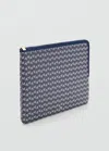 Mango Housse Ordinateur Portable Imprimé Logo Bleu Marine - Femme - Taille Unique -  In Blue