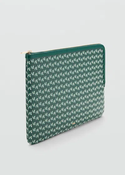 Mango Housse Ordinateur Portable Imprimé Logo Vert - Femme - Taille Unique -  In Green
