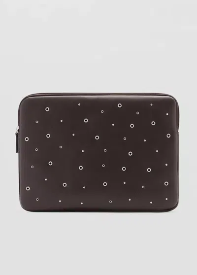 Mango Housse Pour Ordinateur Portable À Aillets In Marron Moyen