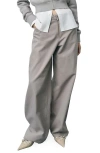 Mango Hunter Wide Leg Jeans In Grey