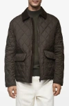 Mango Men's Water-repellent Quilted Jacket In Khaki Green