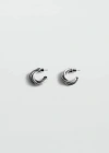 Mango Intertwined Hoop Earrings Silver