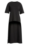Mango Iris T-shirt Midi Dress In Black