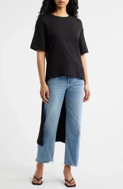 Mango Iris T-shirt Midi Dress In Black
