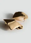 Mango Irregular Metal Earrings Gold In Gold