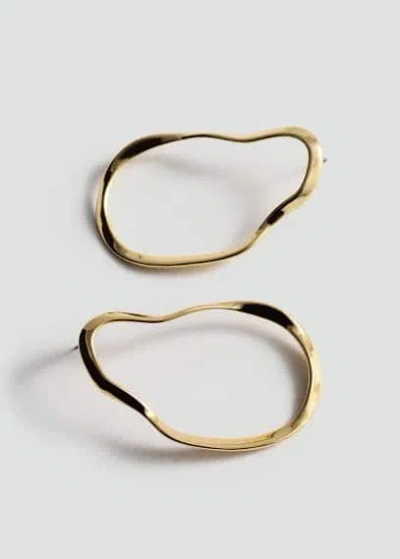 Mango Irregular Oval Earrings Gold