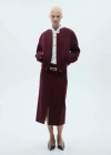 Mango Jacket Burgundy In Burgundy