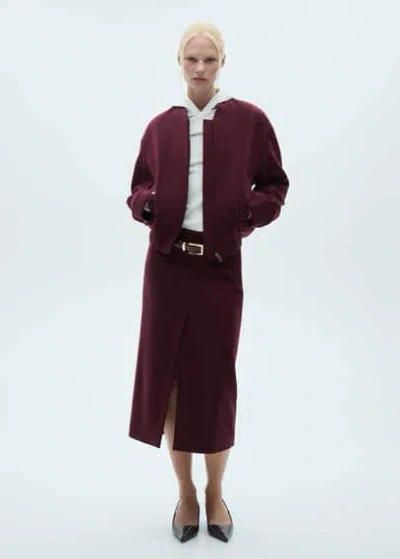 Mango Jacket Burgundy