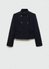 Mango Jacket Dark Navy In Dark Navy