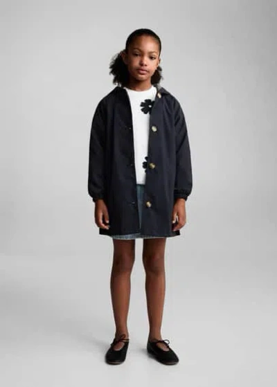 Mango Kids' Jacket Dark Navy In Bleu Marine Foncé