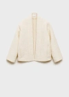 Mango Jacket Ecru In Ecru