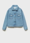 Mango Jacket Medium Blue In Medium Blue